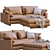 West Elm Leather Harmony Sofa 3D model small image 1