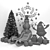 Festive Christmas Decor Set 3D model small image 9