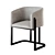Elegant Olivya Stone Dining Chair 3D model small image 1