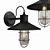 Rustic Edison Glass Wall Lamp 3D model small image 1