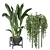 Modern Indoor Plants Set for Ferm Living Bau Pot 3D model small image 1