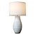 Elegant Cane White Table Lamp 3D model small image 3