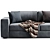 Modern Urban 2-Seat Sofa 3D model small image 3