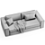 Modern Urban 2-Seat Sofa 3D model small image 6