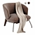 Elegant Penelope Armchair: Timeless Comfort 3D model small image 1