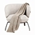 Elegant Penelope Armchair: Timeless Comfort 3D model small image 3