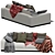 Molteni&C Reversi 2-Seater Sofa 3D model small image 5