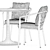 Modern Outdoor Set: Erica Chair & Fiore Table 3D model small image 5