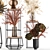 Dried Autumn Bouquet: Stabilized Florals & Pampas Grass 3D model small image 3