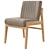 Elegant Alice Dining Chair 3D model small image 1