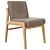 Elegant Alice Dining Chair 3D model small image 2