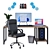 Superior Office Furniture Set 3D model small image 6