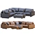 Elegant Harmony Leather Sofa 3D model small image 4