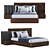 Contemporary Double Storage Bed 3D model small image 2