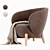 Modern Oreillas Armchair: Elegant Design, Ultimate Comfort 3D model small image 1