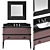 Elegant Devon&Devon Vanity with Vip Time Basin & Morgan Mirror 3D model small image 1