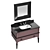 Elegant Devon&Devon Vanity with Vip Time Basin & Morgan Mirror 3D model small image 3