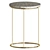 Golden Metal Stone Top Side Table 3D model small image 1