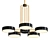 Elegant Five-Light Abbott Chandelier 3D model small image 1