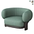 Sleek Bol Armchair: Contemporary Comfort 3D model small image 5