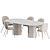 Gubi Beetle Chair Dining Set 3D model small image 1