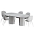 Gubi Beetle Chair Dining Set 3D model small image 2