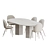 Gubi Beetle Chair Dining Set 3D model small image 4