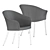 Elegant Wing Armchair by Janus et Cie 3D model small image 2