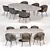 Elegant Giorgetti Mizar Table & Iko Dining Chair 3D model small image 2