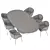Elegant Giorgetti Mizar Table & Iko Dining Chair 3D model small image 3