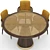 Elegant Blakey Table and Chair 3D model small image 4