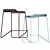 Ready Stacking Barstool: Stylish, Space-saving Seating Solution 3D model small image 6