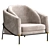 Elegant FIL NOIR Armchair: Chic Minotti Design 3D model small image 3