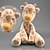 Gentle Giraffe Plush Toy 3D model small image 1