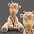 Gentle Giraffe Plush Toy 3D model small image 8
