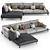 Bellotti Ezio Ares: Stylish & Spacious Sofa 3D model small image 1