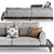 Bellotti Ezio Ares: Stylish & Spacious Sofa 3D model small image 3