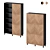 BESTÅ HEDEVIKEN Shelf & Cabinet - Black/Brown & White 3D model small image 1