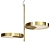 Elegant Brass Moonlight Ceiling Lamp 3D model small image 1