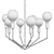 Elegant Ercule 8-Light Chandelier 3D model small image 2