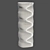 Elegant Bugry Mango Wood Vase 3D model small image 4