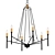 Elegant Black and Gold Chandelier 3D model small image 1