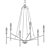 Elegant Black and Gold Chandelier 3D model small image 2