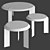 KEEL | Modern Steel Side Table 3D model small image 3