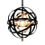 Elegant Bronze and Brass Orb Pendant 3D model small image 1