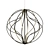 Elegant Black Orb Pendant Light 3D model small image 1