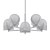 Satin Brass Platinum 5-Light Chandelier 3D model small image 2