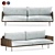 Sleek Jazz Leather Sofa 3D model small image 1