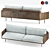 Sleek Jazz Leather Sofa 3D model small image 2