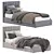 Modern Style Bed 214 - Two Color Options - 90 x 195 cm 3D model small image 1